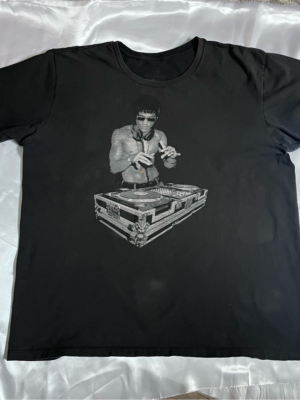 Bruce Lee Black Graphic DJ Tee